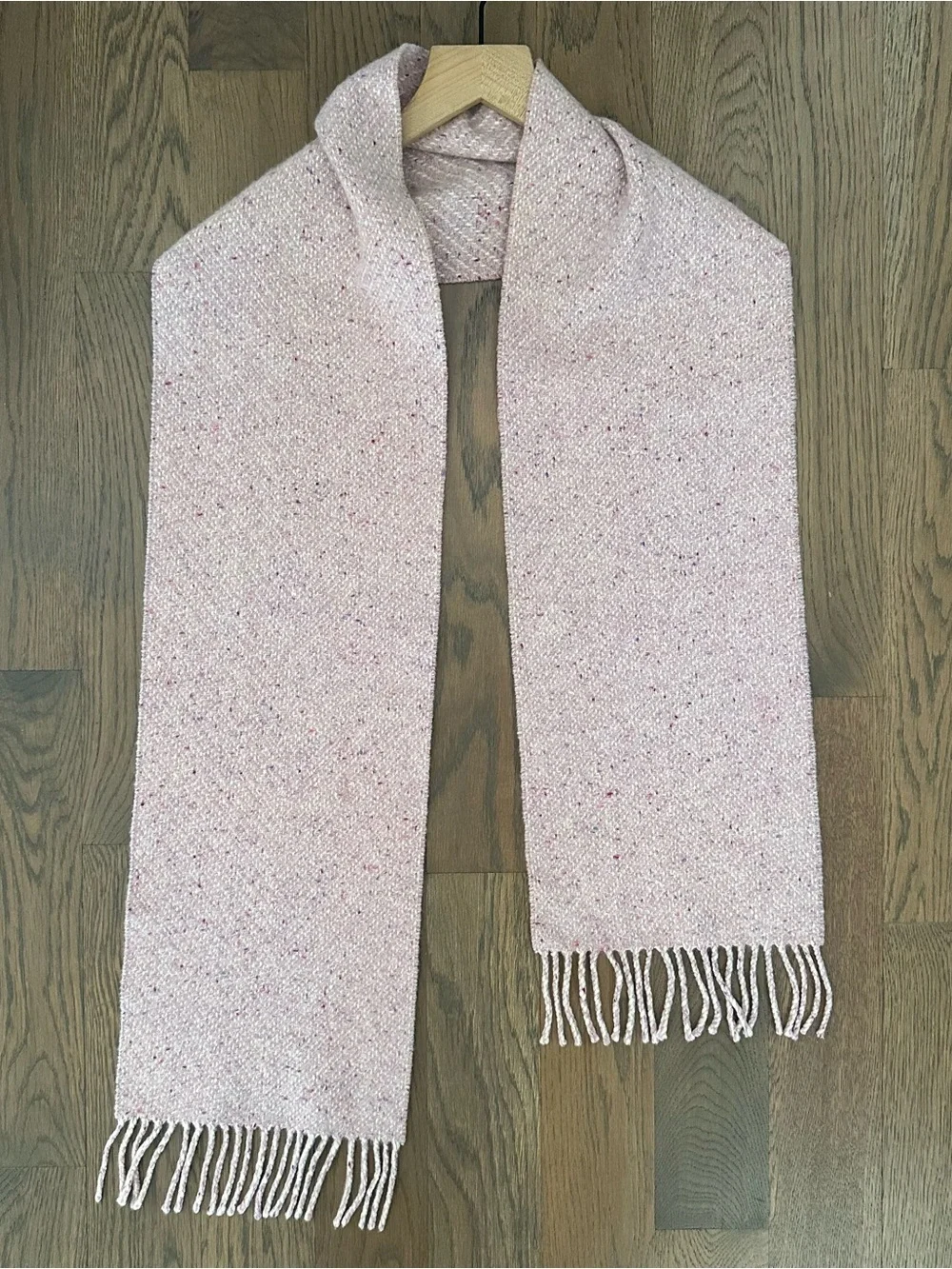 Dingle Woolen Company McKenna's 100% Cashmere Donegal Oblong Scarf Pink 56